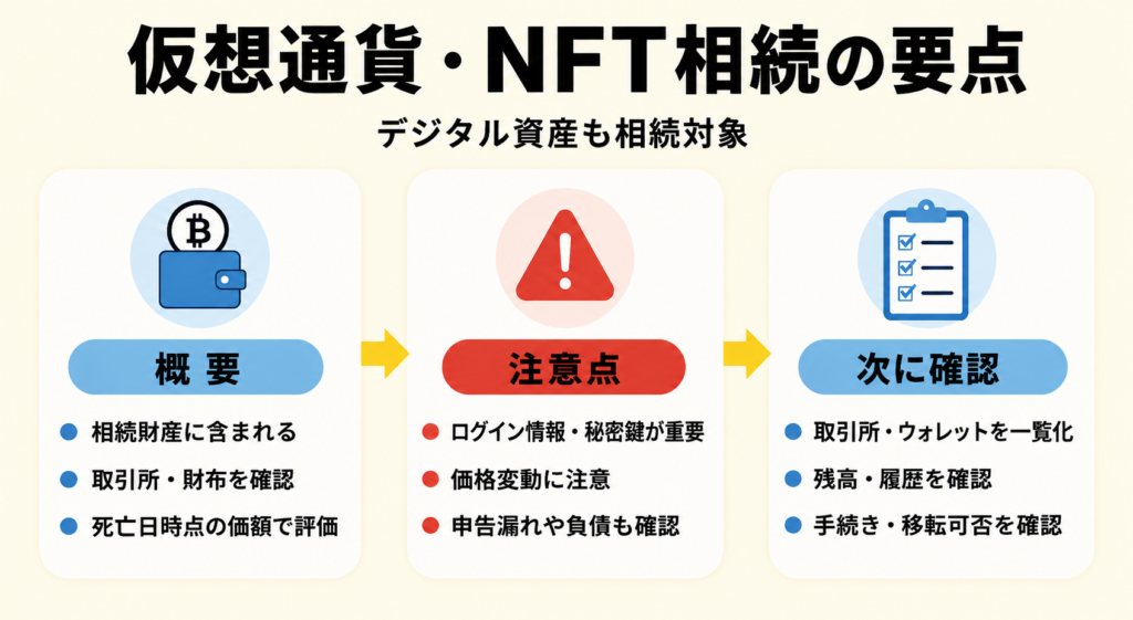 仮想通貨・NFTなどデジタル資産の相続手続きと注意点