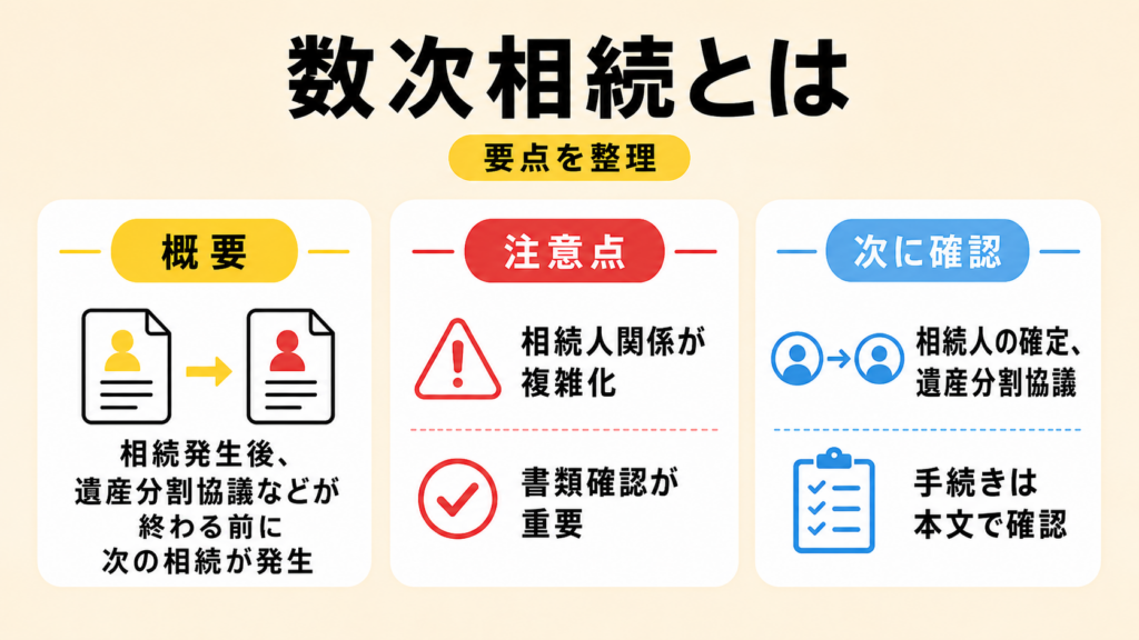 数次相続が起こる仕組みと手続き上の注意点